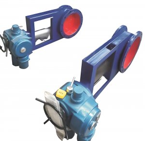 圓形電動調節(jié)插板閥DN300，國產電動插板